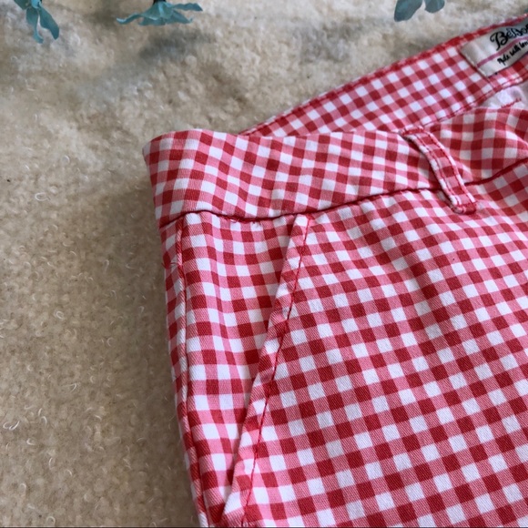 BeBop Scalloped Red & White Gingham Shorts (11) - Picture 5 of 7